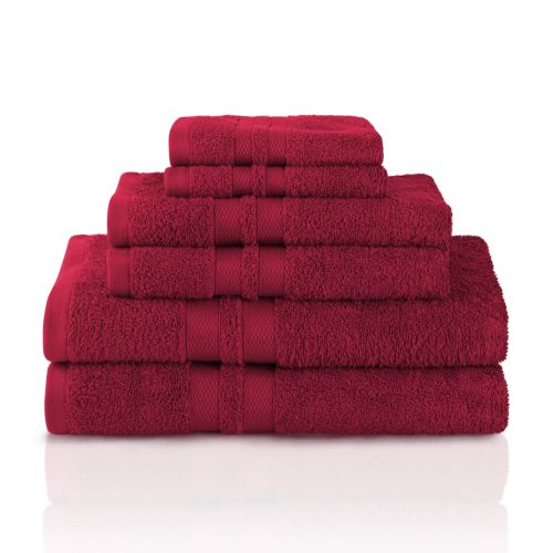  Superior Ultra Soft 100% Cotton 6-Piece Towel Set - (2 face+2 hand+2 bath)