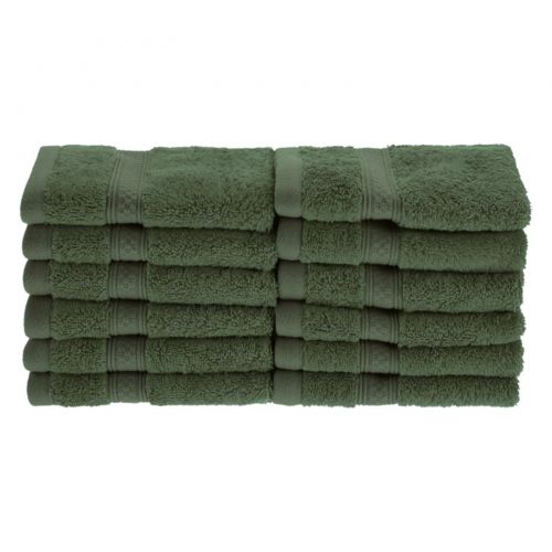  Superior 650GSM Rayon From Bamboo 12-Piece Face Towel Set