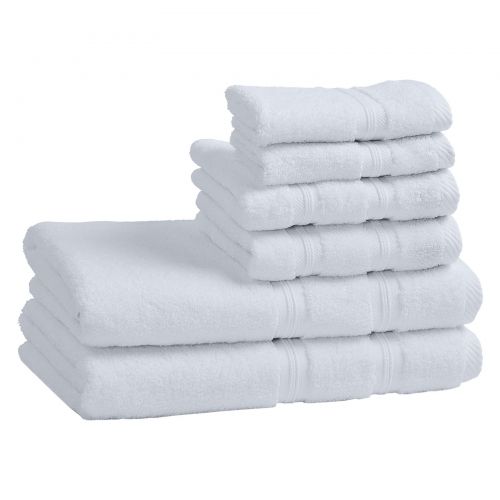  Superior Super Soft and Absorbent 100% Cotton Zero Twist Smart Dry 6PC Towel Set
