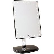 Impressions Vanity Company Touch Pro LED Makeup Mirror with Wireless Bluetooth Audio + Speakerphone & USB Charger, Black, 32 Pound