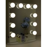 Hollywood Glow Vanity Mirror By Impressions Vanity Large (Glossy White)