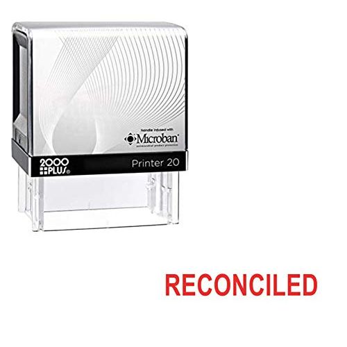  Imprue Reconciled Cosco Printer Office Self Inking Rubber Stamp - Red Ink