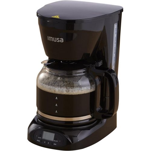  IMUSA USA GAU-18210B Programmable Coffee Maker 12-Cup, Black