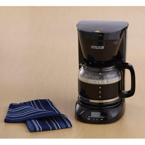  IMUSA USA GAU-18210B Programmable Coffee Maker 12-Cup, Black
