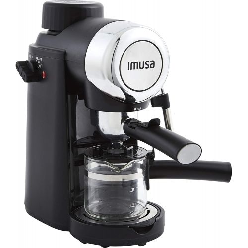  IMUSA USA 4 Cup Epic Electric Espresso/Cappuccino Maker, Black 800 Watts