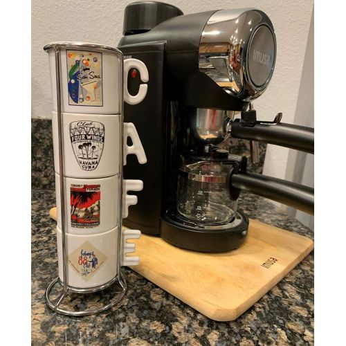  IMUSA USA 4 Cup Epic Electric Espresso/Cappuccino Maker, Black 800 Watts