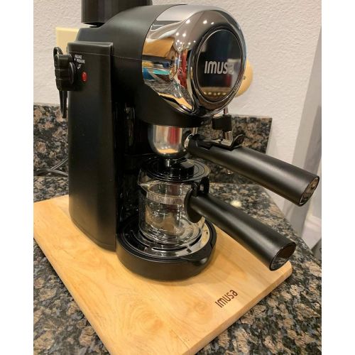  IMUSA USA 4 Cup Epic Electric Espresso/Cappuccino Maker, Black 800 Watts