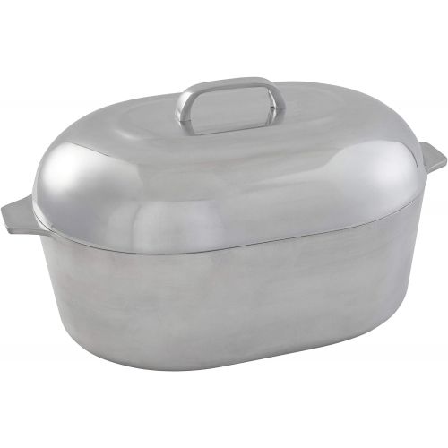  IMUSA USA Heavy Duty Cajun Oval Aluminum Roaster 15, Silver