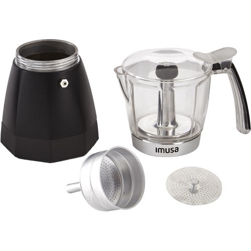  Imusa Black Espresso Maker, 3-6-Cup