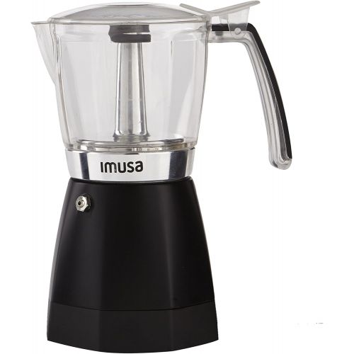  Imusa Black Espresso Maker, 3-6-Cup