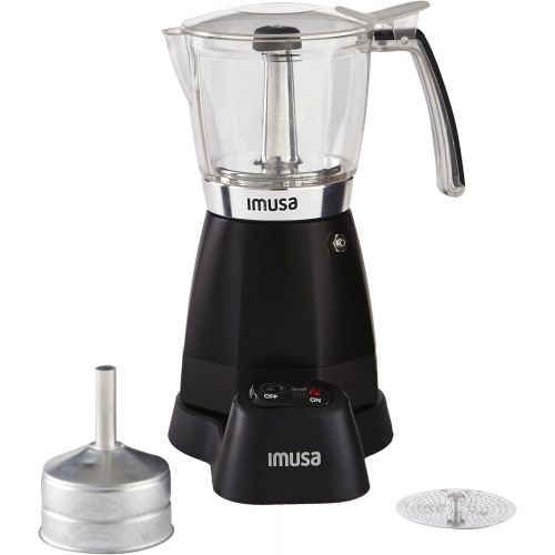  Imusa Black Espresso Maker, 3-6-Cup