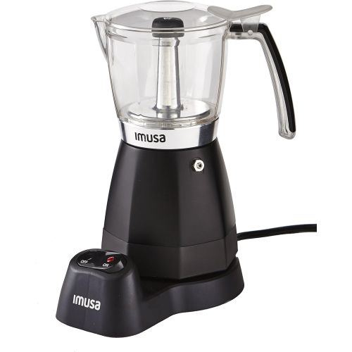  Imusa Black Espresso Maker, 3-6-Cup