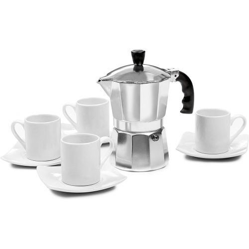  Imusa Aluminum Espresso Stovetop 1-cup Coffeemaker, Silver