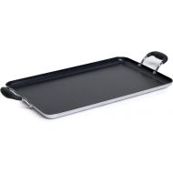 IMUSA USA, Black IMU-1818TGT Soft Touch Double Burner/Griddle, 20 X 12