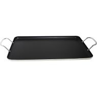 Imusa USA Nonstick Stovetop Double Burner Griddle with Metal Handles, 17-Inch, Black