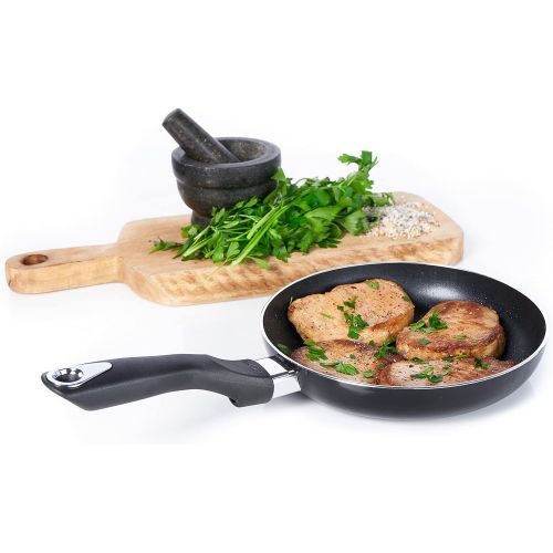  IMUSA USA Nonstick Bistro Saute Pan 8-Inch, Black