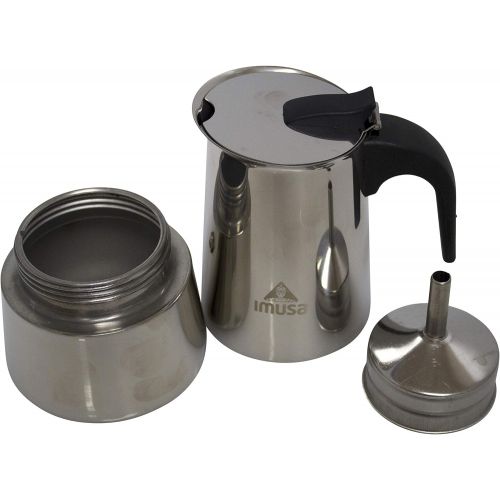  [아마존베스트]IMUSA USA B120-22061M Stainless Steel Stovetop Espresso Coffeemaker 4-Cup, Silver