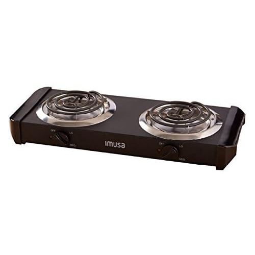  [아마존베스트]IMUSA USA GAU-80306 Electric Double Burner 1750-Watts , Black