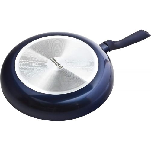  [아마존베스트]IMUSA USA Blue Ceramic Fry Pan with Soft Touch Handle, 12 Inch, 12