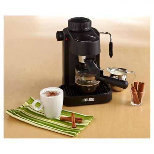  IMUSA, GAU-18200, Electric Espresso & Cappuccino Maker 4-Cup, Black by Imusa