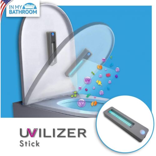  In My Bathroom UVILIZER Stick - UV Light Sanitizer & Ultraviolet LED Disinfection Lamp (Portable UV-C Sterilizer Wand | Attachable UV Cleaner for Home, Toilet, Car, Travel, Air | US Support)