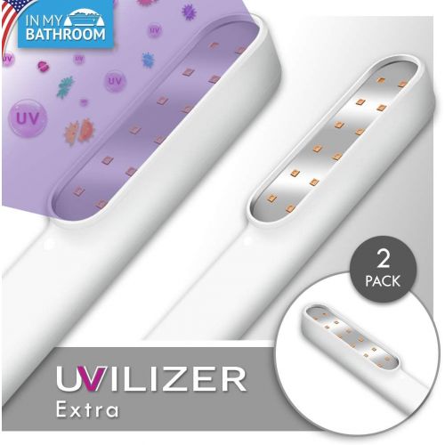  Visit the In My Bathroom Store UVILIZER Extra (2 Pack) - UV Light Sanitizer & Ultraviolet LED Disinfection Lamp (All-Purpose Portable Sterilizer Wand | Handheld UV Cleaner for Home, Travel, Car | US Stock)