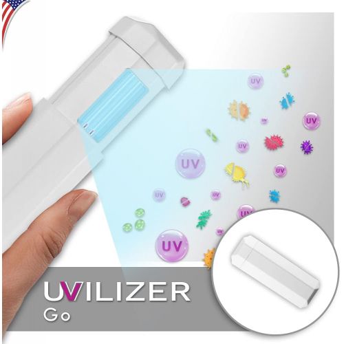  In My Bathroom UVILIZER Go (2 Pack) - UV Light Sanitizer & Ultraviolet LED Disinfection Lamp (Portable UV Light Sterilizer Wand | Handheld UV Cleaner for Home, Car, Travel)