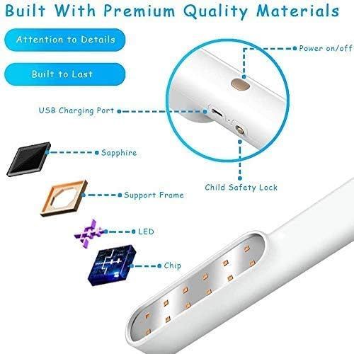  Visit the In My Bathroom Store UVILIZER Extra - UV Light Sanitizer (Ultraviolet LED Disinfection Lamp | All-Purpose Portable UV-C Sterilizer Wand | Rechargeable Handheld UV Cleaner for Home, Bathroom, Car, Trave