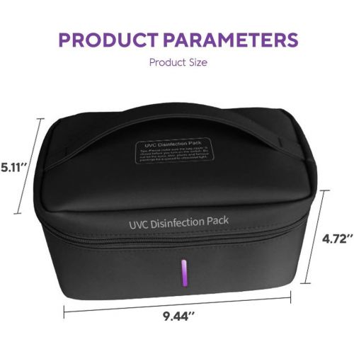  In My Bathroom UVILIZER Bag - UV Light Sanitizer & Ultraviolet Sterilizer Box (Portable UV-C Cleaner for Home, Car, Travel UVC LED Disinfection Lamp for Phone, Keys, Baby Items Kill Germs, Bacter