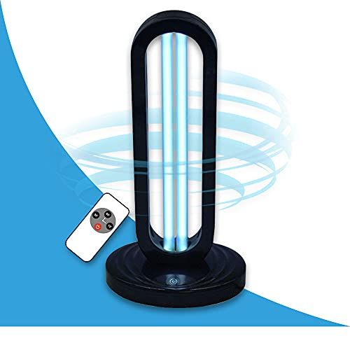  In My Bathroom UVILIZER Tower - UV Light Sanitizer & Ultraviolet Sterilizer Lamp w/ Remote Control (Portable UV-C Cleaner for Home, Baby Room, Office 38W UVC Disinfection Bulb Kill Germs, Bacteri