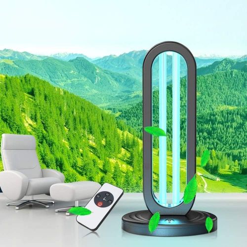  In My Bathroom UVILIZER Tower - UV Light Sanitizer & Ultraviolet Sterilizer Lamp w/ Remote Control (Portable UV-C Cleaner for Home, Baby Room, Office 38W UVC Disinfection Bulb Kill Germs, Bacteri