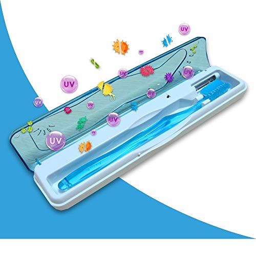  In My Bathroom UVILIZER Smile - UV Light Sanitizer & Ultraviolet Sterilizer Toothbrush Case w/Flashlight (Portable UV-C Cleaner for Home, Bathroom, Car, Travel USB-Charging & Wireless UVC Disinfe