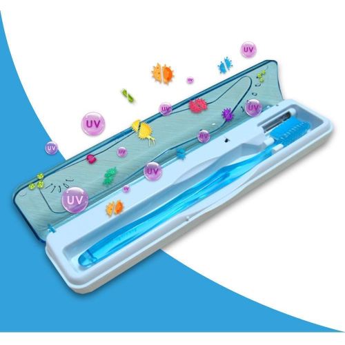  In My Bathroom UVILIZER Smile - UV Light Sanitizer & Ultraviolet Sterilizer Toothbrush Case w/Flashlight (Portable UV-C Cleaner for Home, Bathroom, Car, Travel USB-Charging & Wireless UVC Disinfe