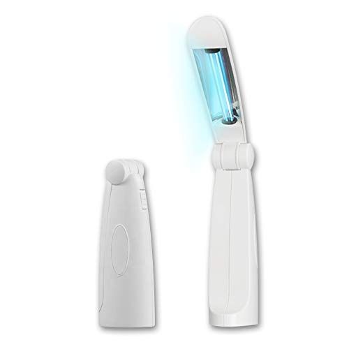  In My Bathroom UVILIZER Flip - UV Light Sanitizer & Ultraviolet Sterilizer Hand Wand (Portable UV-C Cleaner for Home, Baby Room, Travel Foldable UVC Disinfection Lamp Kill Germs, Bacteria, Virus