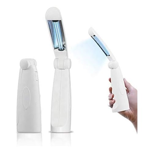  In My Bathroom UVILIZER Flip - UV Light Sanitizer & Ultraviolet Sterilizer Hand Wand (Portable UV-C Cleaner for Home, Baby Room, Travel Foldable UVC Disinfection Lamp Kill Germs, Bacteria, Virus