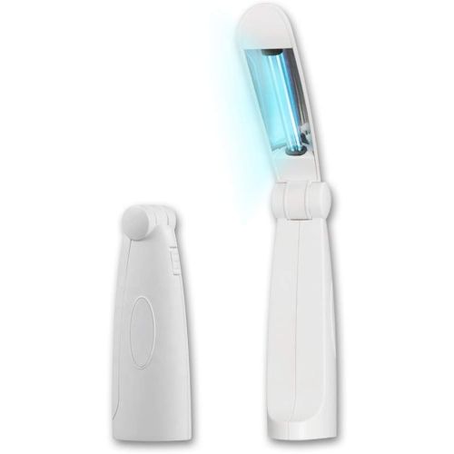  In My Bathroom UVILIZER Flip - UV Light Sanitizer & Ultraviolet Sterilizer Hand Wand (Portable UV-C Cleaner for Home, Baby Room, Travel Foldable UVC Disinfection Lamp Kill Germs, Bacteria, Virus