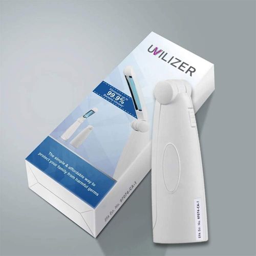  In My Bathroom UVILIZER Flip - UV Light Sanitizer & Ultraviolet Sterilizer Hand Wand (Portable UV-C Cleaner for Home, Baby Room, Travel Foldable UVC Disinfection Lamp Kill Germs, Bacteria, Virus