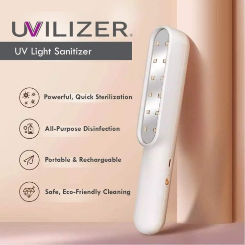  In My Bathroom UVILIZER Extra - UV Light Sanitizer & Ultraviolet LED Sterilizer Hand Wand (Portable UV-C Cleaner for Home, Car, Travel Rechargeable UVC Disinfection Lamp Kill 99% of Germs, Bacter