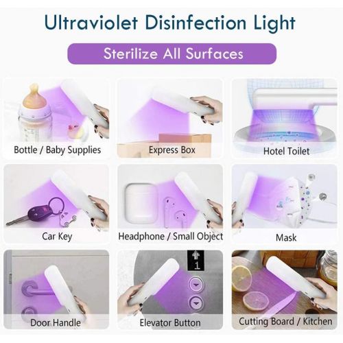  In My Bathroom UVILIZER Extra - UV Light Sanitizer & Ultraviolet LED Sterilizer Hand Wand (Portable UV-C Cleaner for Home, Car, Travel Rechargeable UVC Disinfection Lamp Kill 99% of Germs, Bacter