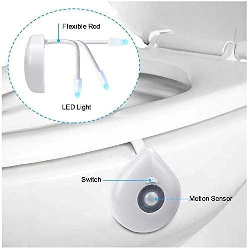  In My Bathroom Nighty Lighty - Toilet Bowl Illuminator (Motion Sensor, UV Sterilizer, Universal Fit, Sanitary Toilet)