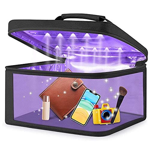  In My Bathroom UVILIZER Bag - UV Light Sanitizer & Ultraviolet Sterilizer Box (Portable UV-C Cleaner for Home, Car, Travel UVC LED Disinfection Case for Phone, Keys, Other Items Kills 99% Germs,