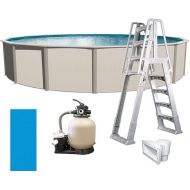 In The Swim 15' Round Above Ground Swimming Pool - Weekender Package - Featuring: Sand Filter, Pump System and A-Frame Ladder