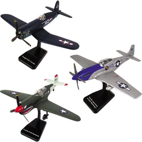  InAir SMITHSONIAN E-Z Build 3pc Set - P40 Warhawk, P51 Mustang and F4U Corsair¨