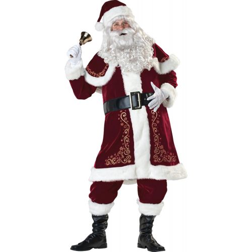  InCharacter Jolly Ol St. Nick Mr. Santa Claus Adult Mens Costume Red Suit Christmas Holiday