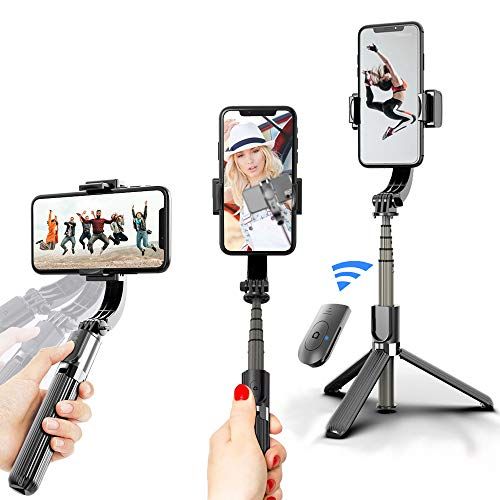  InDigi GTS Gimbal Axis Handheld Gimbal Stabilizer YouTube Video Vlog Tripod for iPhone 11 Pro Xs Max Xr X 8 Plus 7 6 SE Android Cell Phone Smartphone