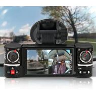 InDigi inDigi HD 2.7 LCD Dual Camera Rotated Lens Vehicle DVR Driving Recorder Car Black Box