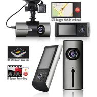 InDigi Indigi HD Car DVR Dual Camera Lens DashCam GPS Tracker G-Sensor Free 32GB microSD Bonus