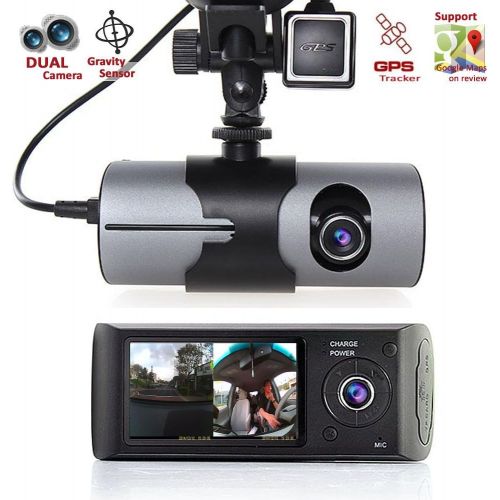  InDigi Indigi NEW Car DVR Dual Camera Lens w GPS Tracker - Driving Track, Speed, Time & Date