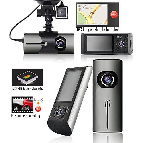  InDigi Indigi Car DVR Dash CAM + 2.7 LCD + Dual lens (Front & Back) + G Sensor Motion Detection + GPS Module