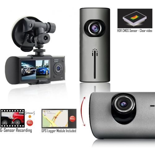  InDigi Indigi Car DVR Dash CAM + 2.7 LCD + Dual lens (Front & Back) + G Sensor Motion Detection + GPS Module